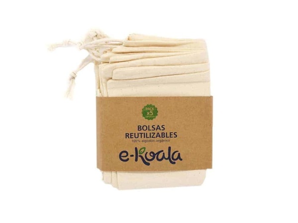 Kit de 5 bolsas reutilizables
