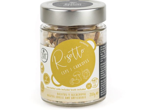 Risotto de boletus y alcachofa